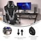 Flash Furniture Gray LeatherSoft Gaming Chair with Roller Wheels CH-187230-1-GY-RLB-GG - alternate 4